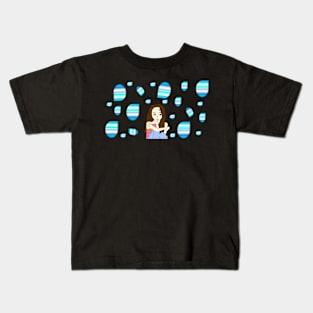 Bubble Girl - Cute Girl in a Positive Life Kids T-Shirt